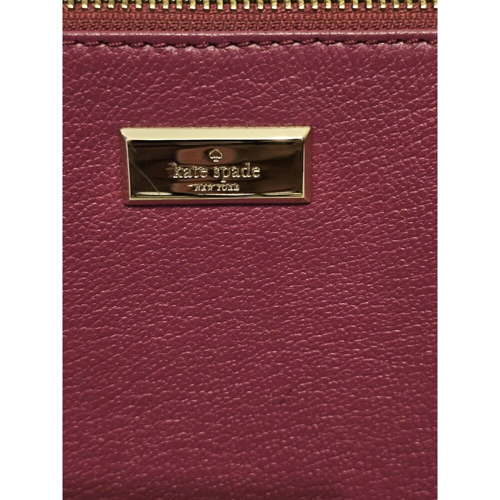 Kate Spade NY Keanette Anna Court Leather Crossbody Bag Shoulder Bag Red Plum - Picture 2 of 12